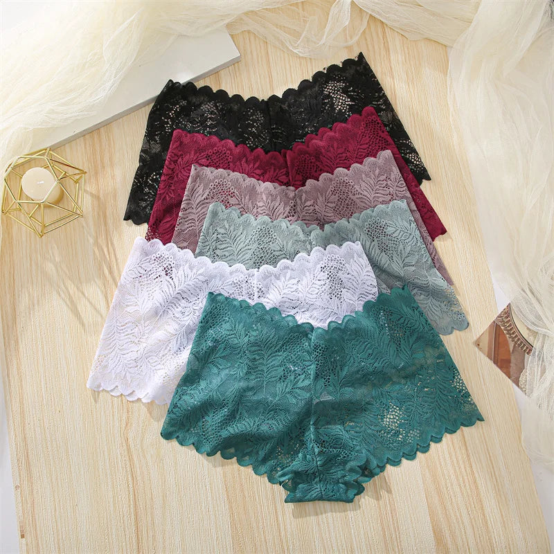 FloraLuxe™ 3-Piece Lace Boyshort Panties Set